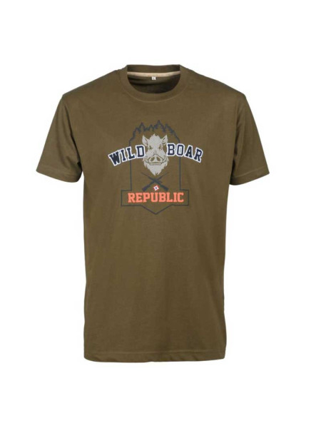 Percussion T-Shirt kaki wild boar republic II