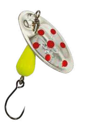 Suissex Cicada NK argent points rouges jaune simple