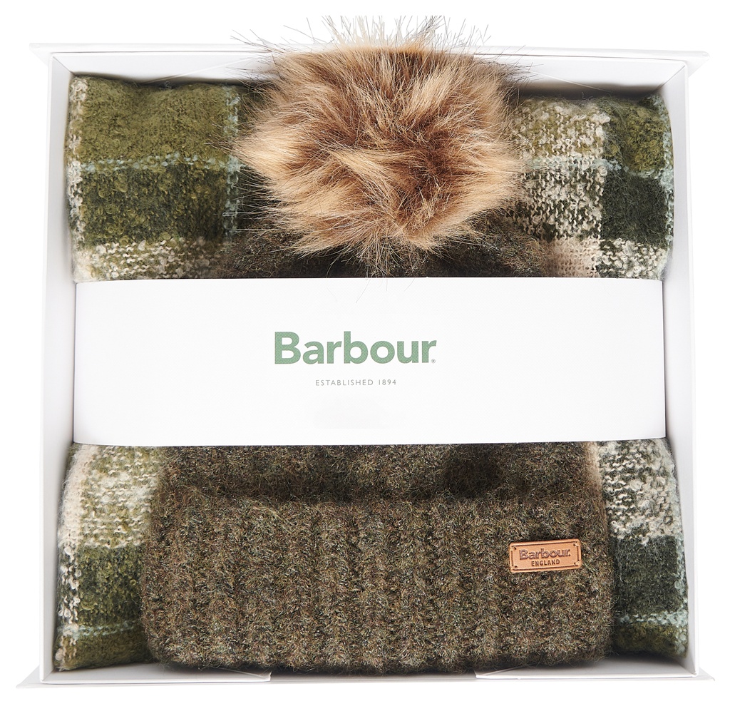 Barbour Echarpe + bonnet ancient