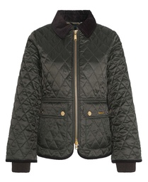 Barbour Fitted beadnell quilt sage