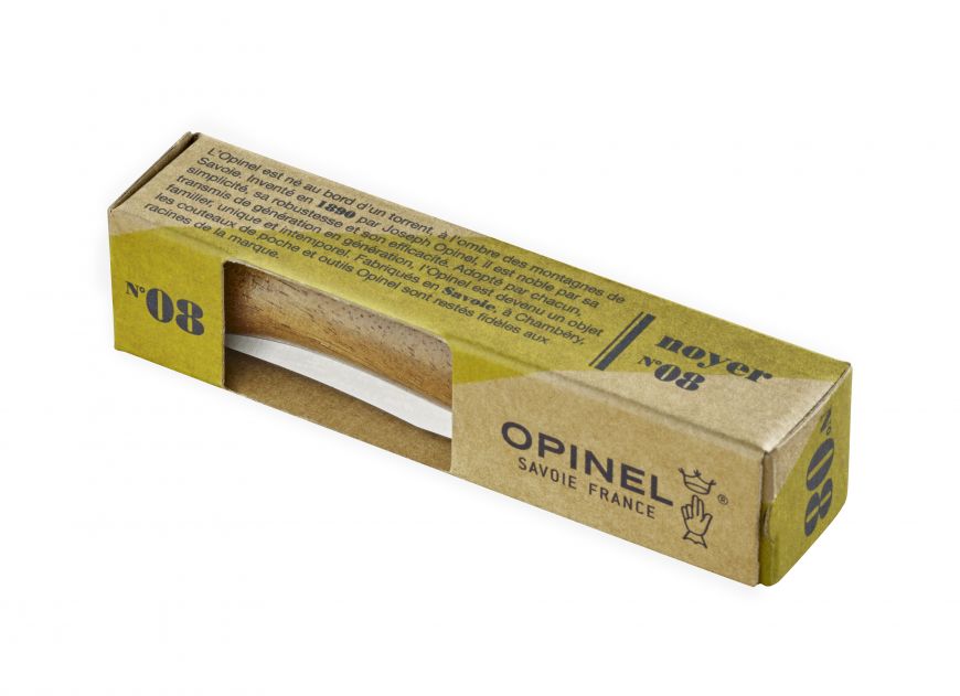 Opinel N°08 inox noyer package