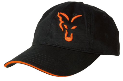 Baseball cap black orange