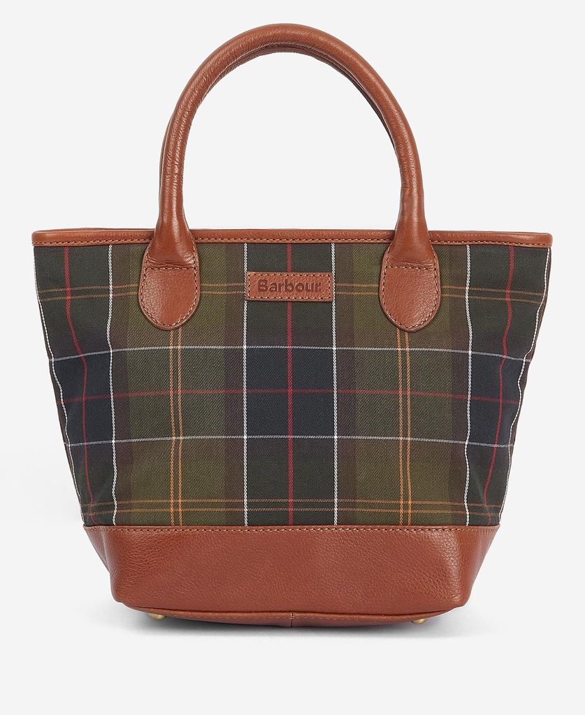 Barbour Sac Katrine tartan leather tote