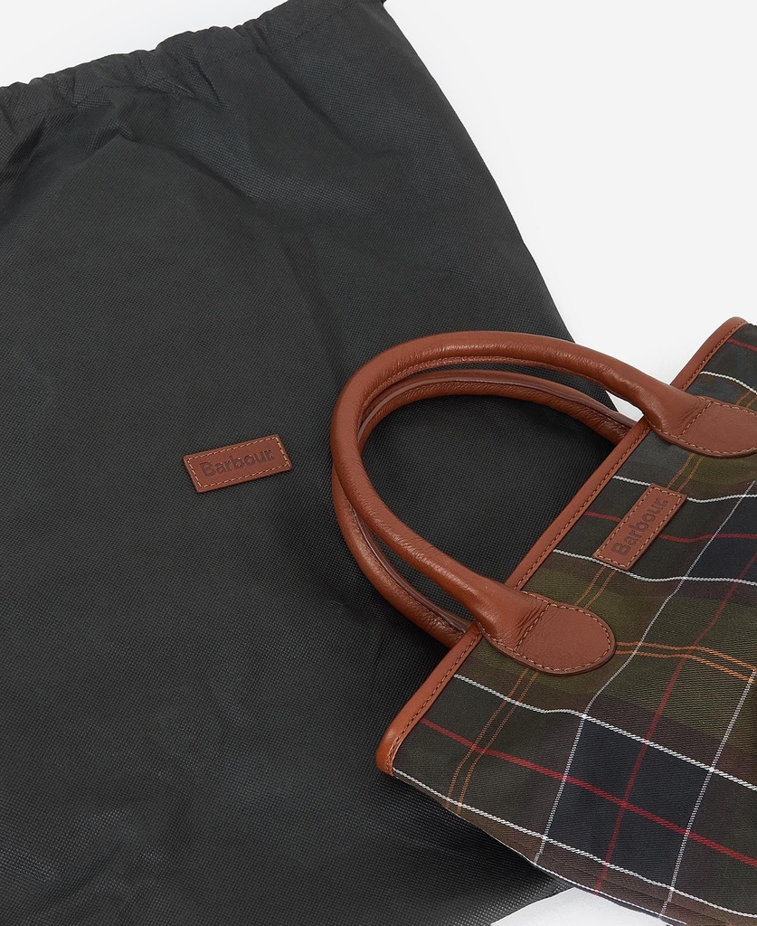 Barbour Sac Katrine tartan leather tote