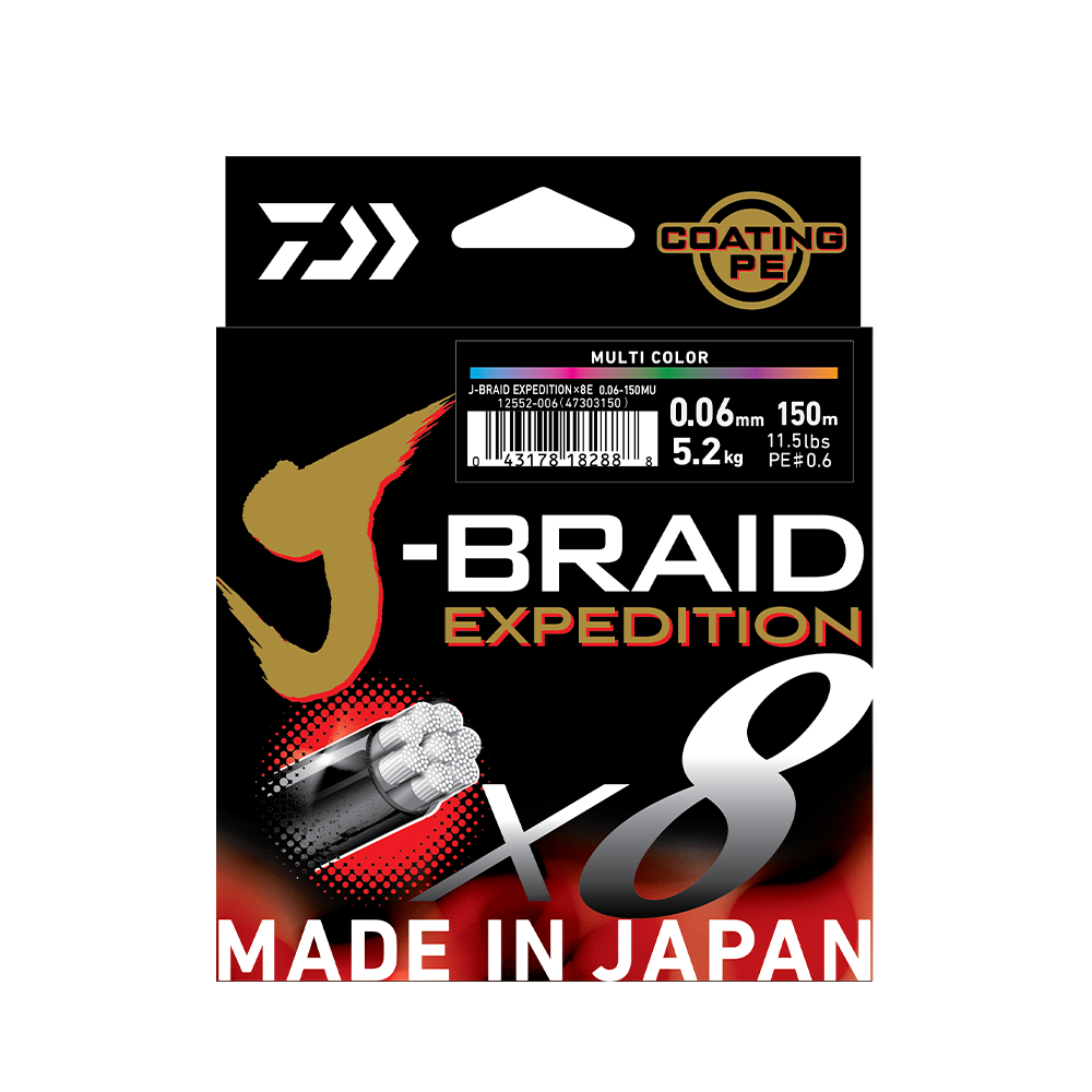 Daiwa Tresse J-braid expedition X8 smash orange 300m