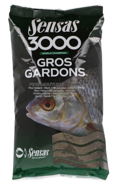 Sensas 3000 gros gardon fine mouture noire 1kg