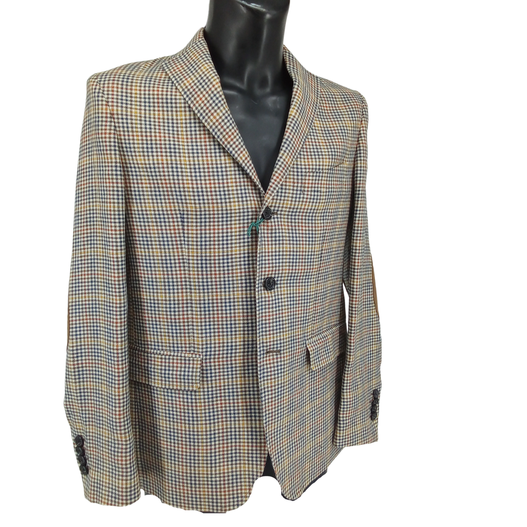 Beretta Veste Classic Linen And Wool Beige Check