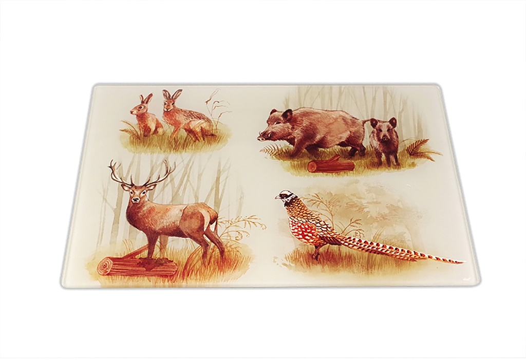 Planche à decouper animaux chasse