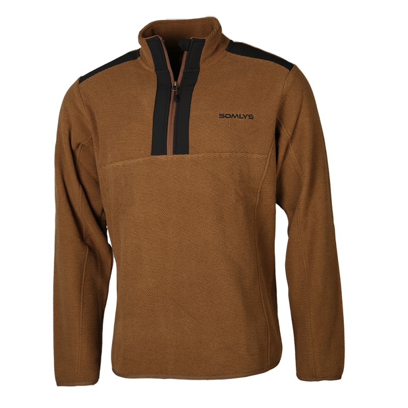 Somlys Pull col montant zippé camel