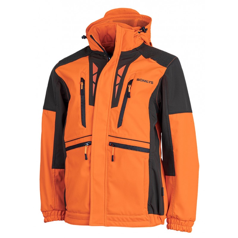 Somlys Veste softshell newtech orange vert