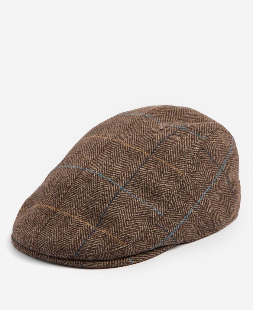 Barbour Casquette Cheviot flat brown herringbone