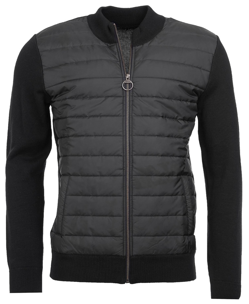 Barbour Essential carn baffle zip thru black