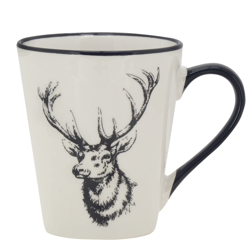 Mug tête de cerf noir