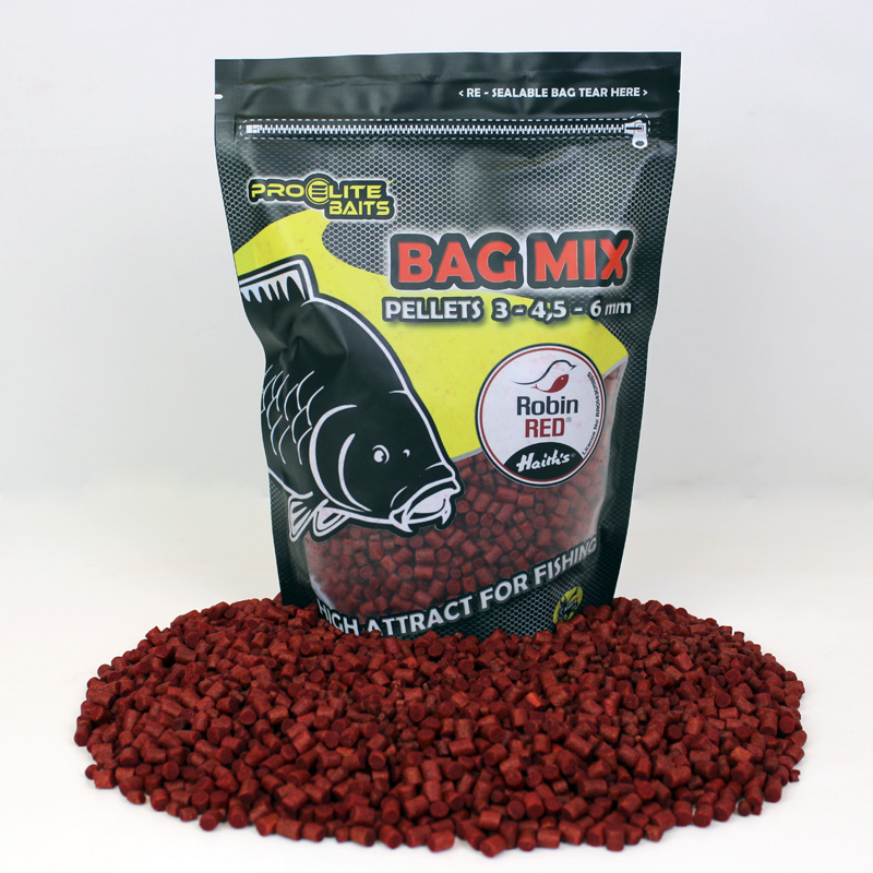 Pro Elite Baits Mix pellets 3/4.5/6mm robin red