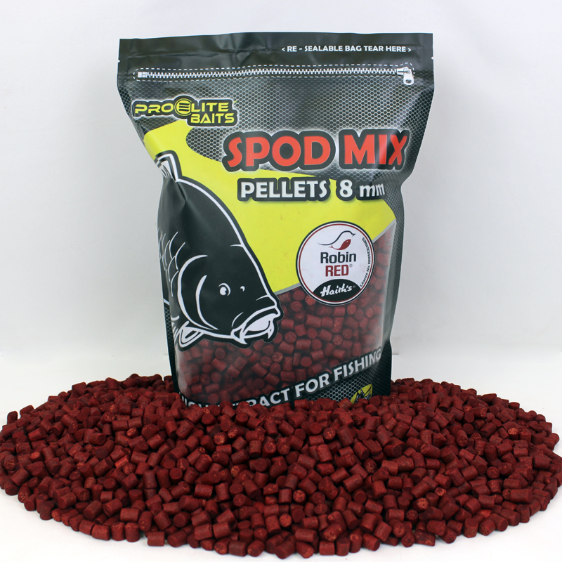 Pro Elite Baits Spod mix pellets 8mm robin red