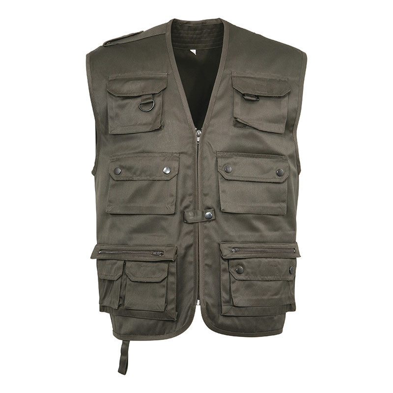 Percussion Gilet reporter kaki