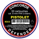 Cartouche concorde defender 9mm PAK