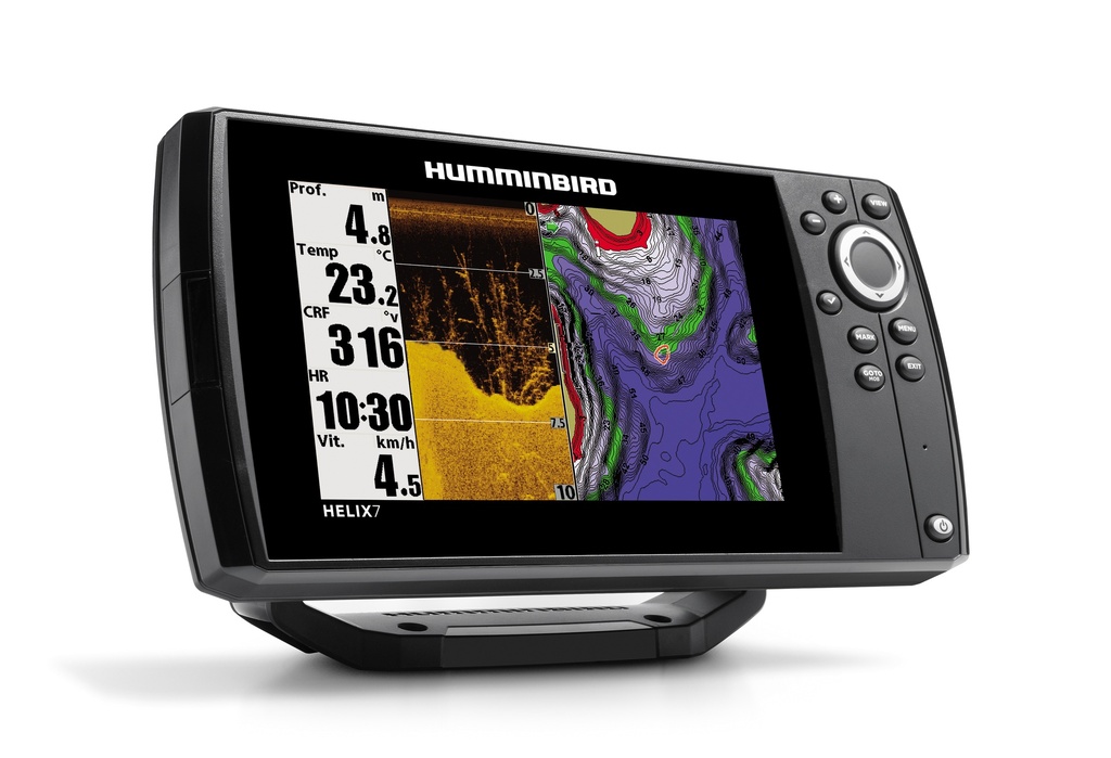 Humminbird Helix 7G3 Chirp Mega DI + sonde TA & T°