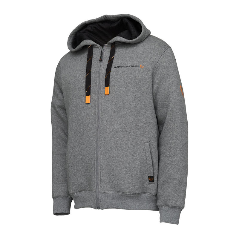 Savage Gear Classic zip hoodie grey melange