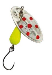 [1001661/2] Suissex Cicada NK argent points rouges jaune simple